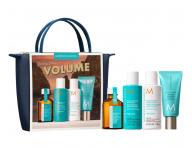 Cestovn� sada pre objem jemn�ch vlasov Moroccanoil Greetings From Volume + kr�m na ruky a ta�ti�ka zadarmo