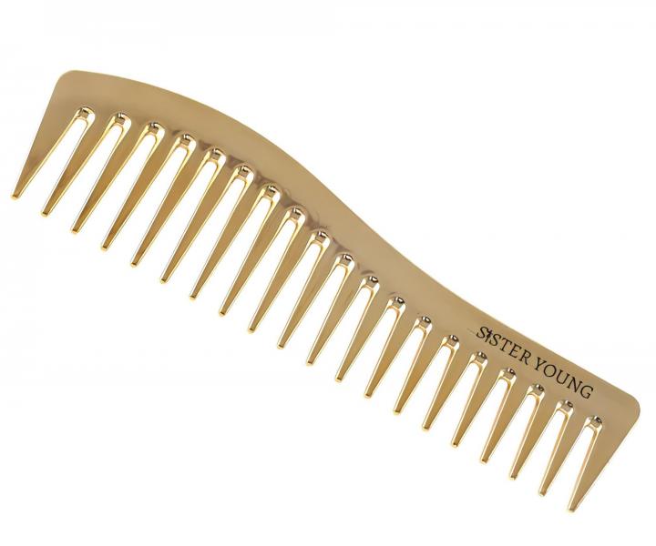 Hrebe� na vlasy Sister Young Zuri Styling Hair Comb - 18,3 cm, zlat�