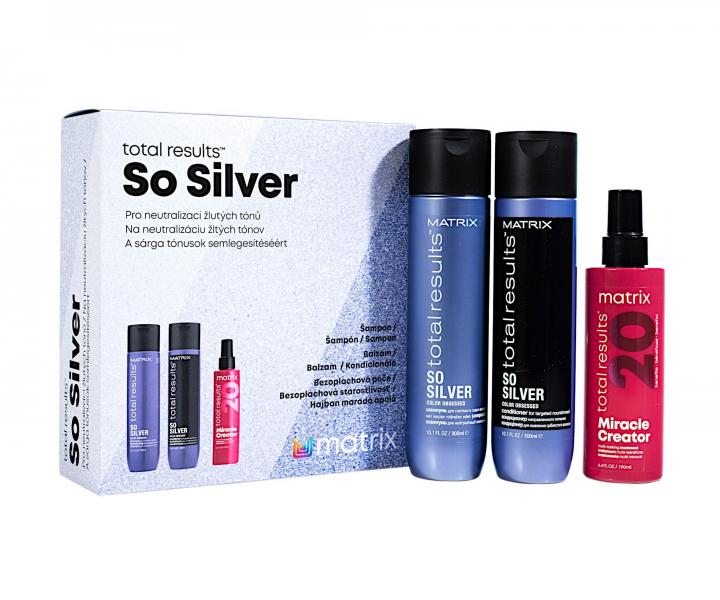 Dar�ekov� sada pre blond a mel�rovan� vlasy Matrix So Silver