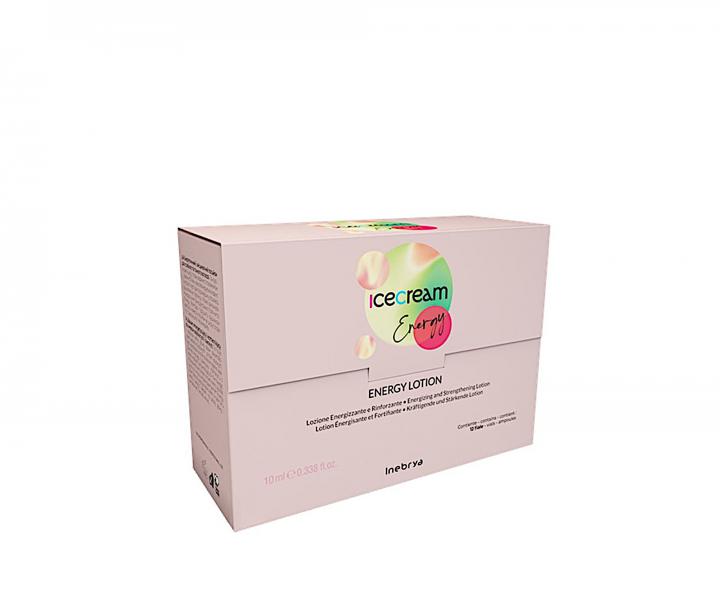 Ampulky sra pre energiu a posilnenie jemnch a oslabench vlasov Inebrya Ice Cream - 12 x 10 ml