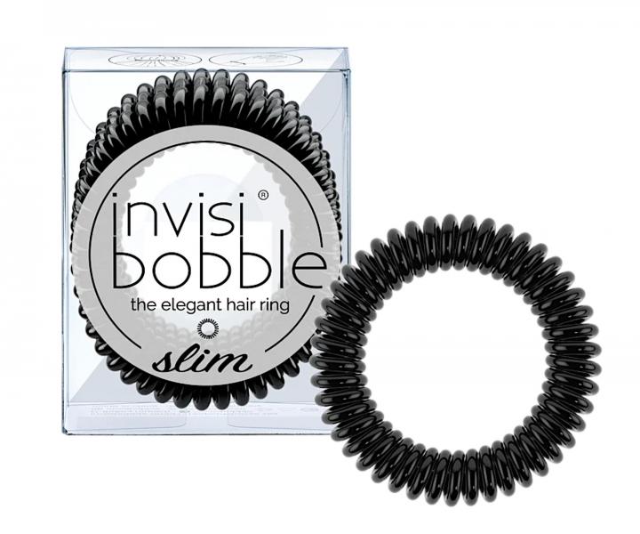 Tenk� �pir�lov� gumi�ka do vlasov Invisibobble Slim True Black - �ierna, 3 ks