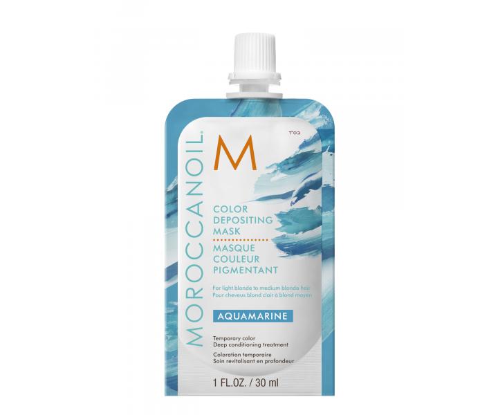 Tnujca maska na vlasy Moroccanoil Color Depositing - Aquamarine, 30 ml
