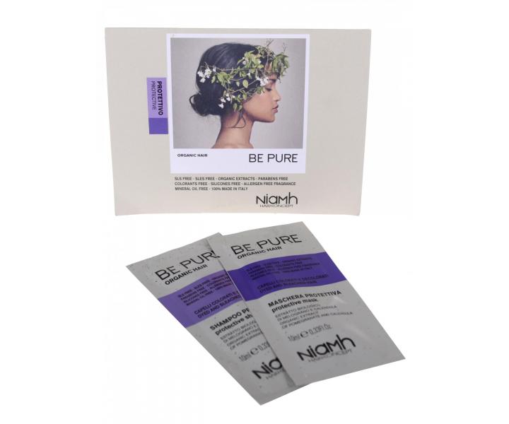 �amp�n a maska pre farben� vlasy Niamh Be Pure Protective - 2 x 10 ml