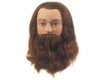 Cvin pnska hlava s prrodnmi vlasmi a fzmi Sibel Leif - hned, 20-25 cm