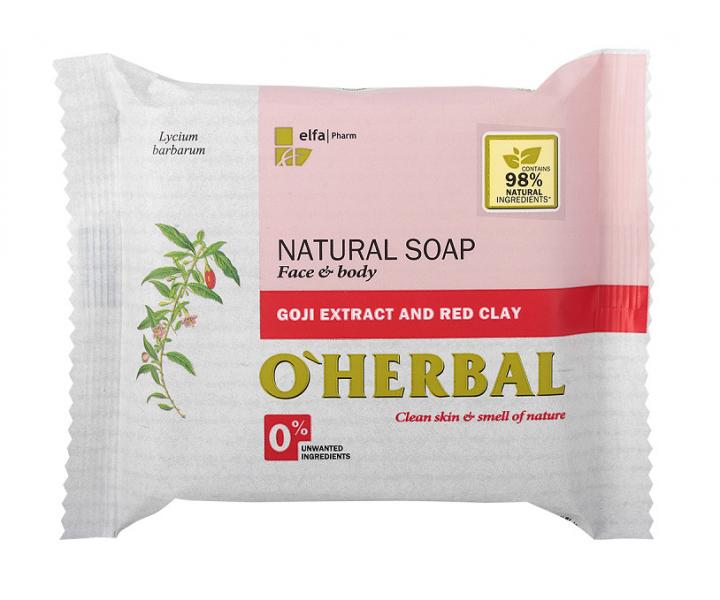 Prrodn mydlo pre cel telo s extraktom z goji a ervenou hlinou O`Herbal Goji - 100 g (bonus)