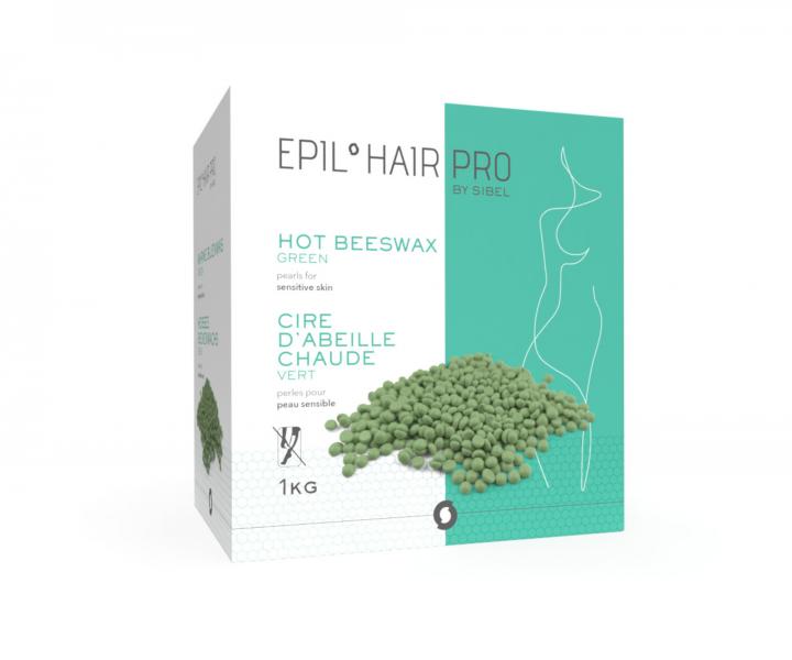 Depilan vosk na citliv pokoku Sibel Hot Beeswax Pearls - zelen, 1000 g