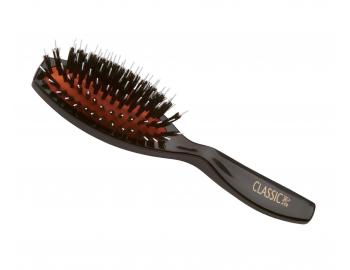 Ov�lna kefa na vlasy s divia�imi a nylonov�mi �tetinami Sibel Classic - 43 x 180 mm