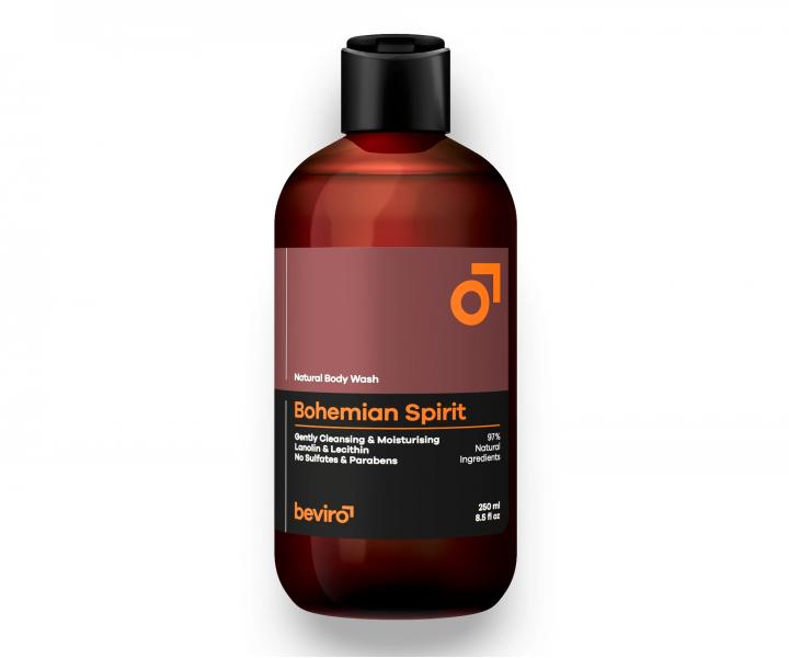 Pr�rodn� sprchov� g�l pre mu�ov Beviro Bohemian Spirit Natural Body Wash - 250 ml (bonus)