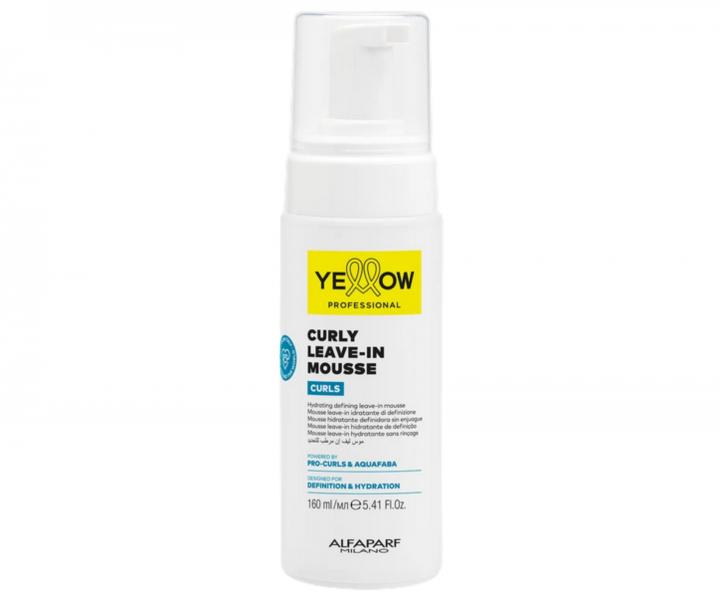 Bezoplachov� pena pre vlnit� a ku�erav� vlasy Yellow Professional Curls Curly Leave-In Mousse - 160 ml