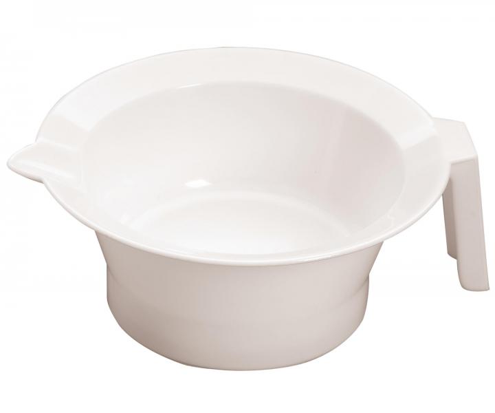Plastov miska na mieanie farieb s rkou a protimykovm krkom Sibel - 250 ml, biela