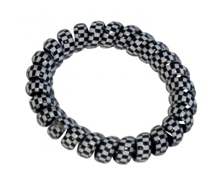 pirlov dvojfarebn gumika do vlasov - iernobiela