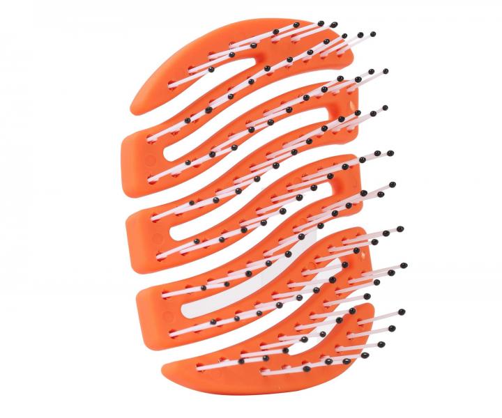 Kefa na vlasy nylonov�mi �tetinami Sister Young Mila Pocket Hair Brush - oran�ov�