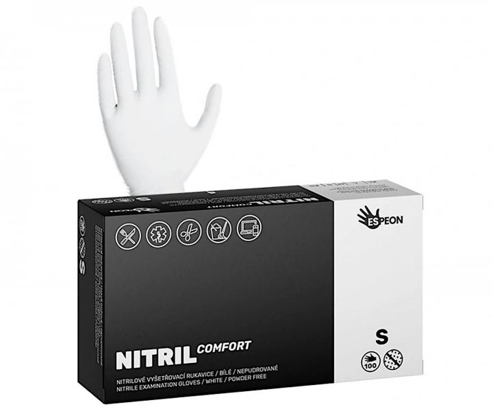 Nitrilov rukavice Espeon Nitril Comfort - 100 ks, biele