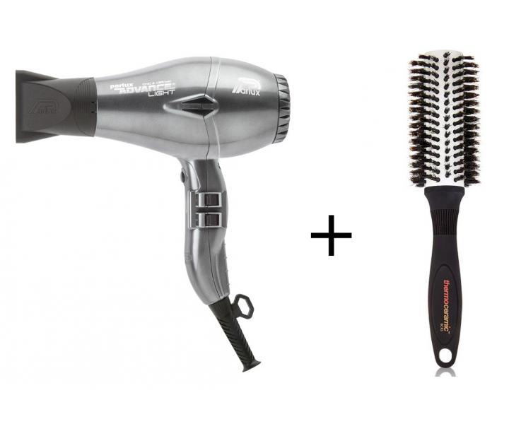 Fn na vlasy Parlux Advance Light, grafitov + kefa Denman L ZADARMO