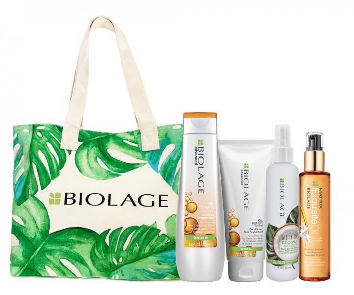 Sada pre such a hrub vlasy Biolage - ampn + starostlivos + olej + sprej + taka ZADARMO