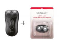 Holiaci stroj�ek Sencor SMS 2001BK + n�hradn� hlavice ZADARMO
