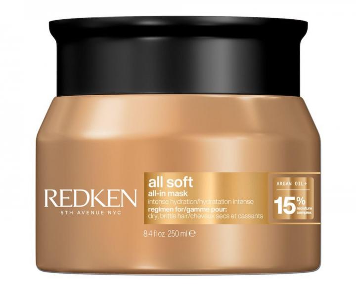 H�bkovo vy�ivuj�ca a hydrata�n� maska pre such� a krehk� vlasy Redken All Soft All-In Mask - 250 ml