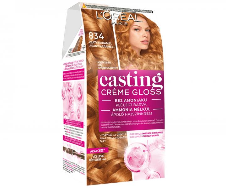 Preliv bez amoniaku Loral Casting Crme Gloss - 834 zlat karamel
