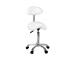 Taburet na kolieskach s opierkou Weelko ORGANIC+ - biela
