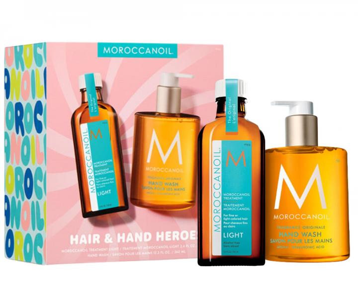 Dar�ekov� sada �ahkej olejovej starostlivosti Moroccanoil Treatment Light Hair & Hand Heroes + mydlo na ruky Moroccanoil zadarmo