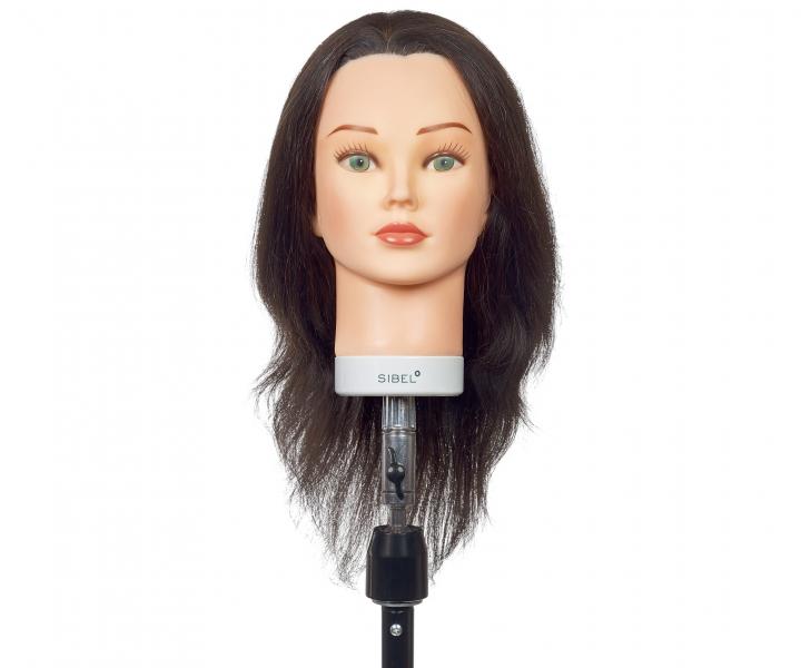 Cvin hlava Sibel Betty s prrodnmi vlasmi - tmavo hned. 15-35 cm