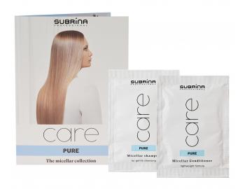 Objemový micelárny šampón a kondicionér Subrina Professional Care Pure Set - 2 x 10 ml