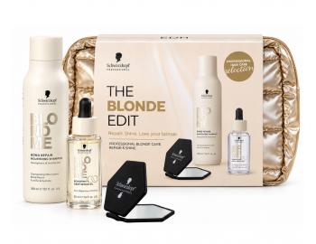 Dar�ekov� sada pre regener�ciu a posilnenie blond vlasov Schwarzkopf Professional The Blonde Edit + kozmetick� ta�ka zadarmo