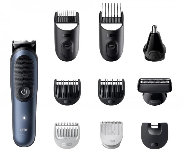Multifunkn zastrihva vlasov, fzov a celho tela Braun Series 7 AIO7540 - modr