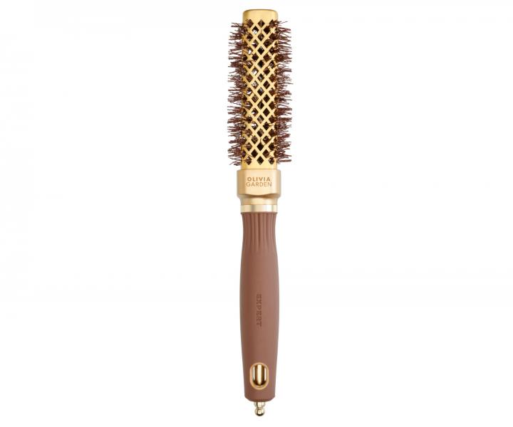 tvorhrann fkacia kefa na vlasy Olivia Garden Expert Blowout Straight Gold & Brown - 20 mm