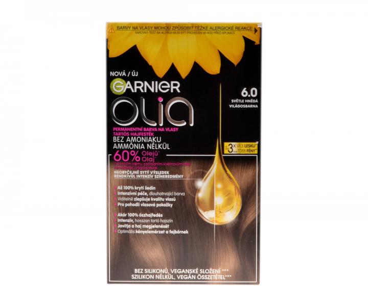 Permanentn olejov farba Garnier Olia - 6.0 svetlo hned