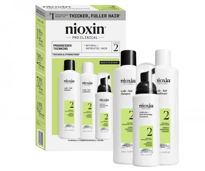 Sada pre silne rednce prrodn vlasy Nioxin System 2 Trial Kit No.2