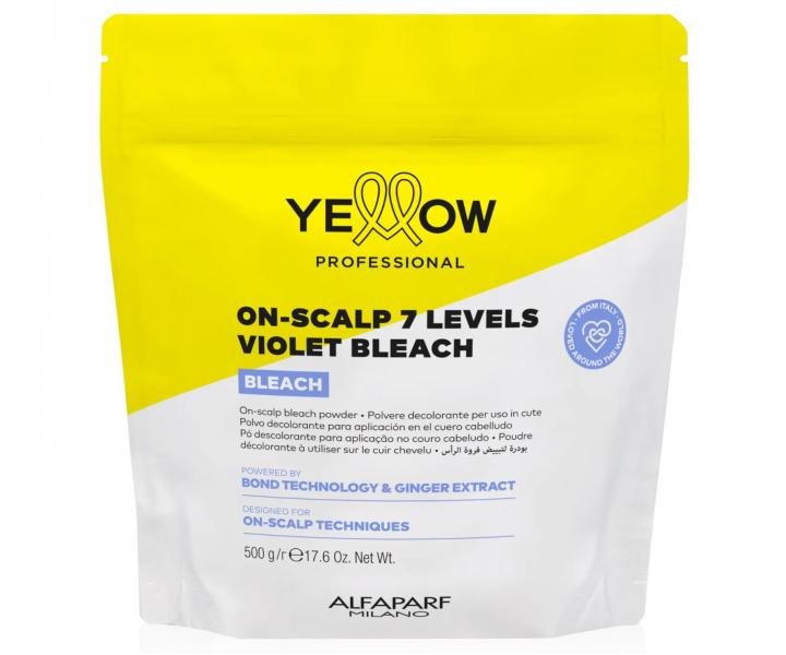 Zosvet�uj�ci p�der Yellow Professional On-scalp 7 Levels Violet Bleach - 500 g
