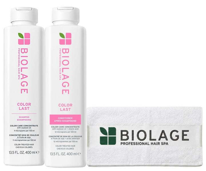 Sada �amp�nu a kondicion�ra pre farben� vlasy Biolage Color Last + bavlnen� uter�k zadarmo