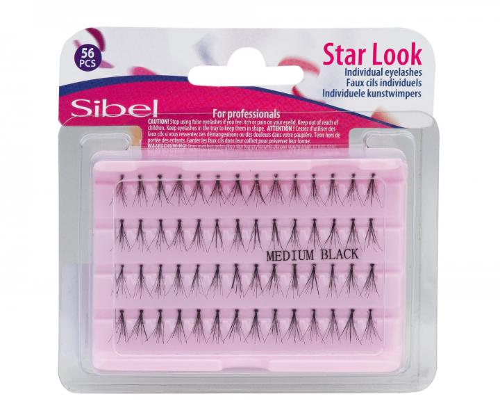 Umel trsov riasy Sibel Star Look Individual Eyelashes - vekos M, 56 ks