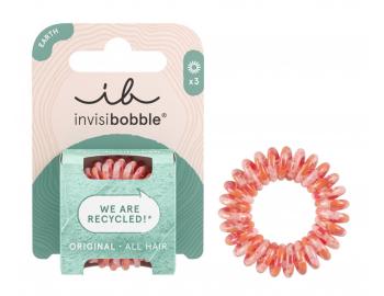 pirlov gumika z recyklovanho materilu Invisibobble Original Save It Or Waste It - koralov, 3 ks