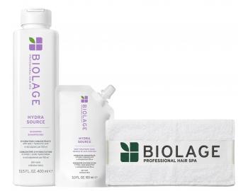 Sada �amp�nu a h�bkovej starostlivosti pre hydrat�ciu such�ch vlasov Biolage Hydra Source + bavlnen� uter�k zadarmo