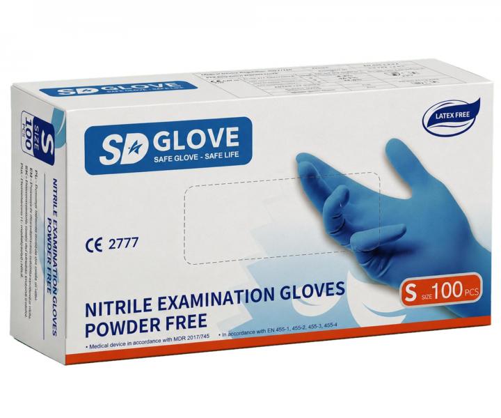Nitrilov� rukavice SD Glove Nitrile Examination Gloves - 100 ks, modr�, ve�kos� S