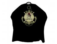 Pnska pltenka na strihanie vlasov a fzov Pirates of the Barbertime Crystal Barber Cape - ierna