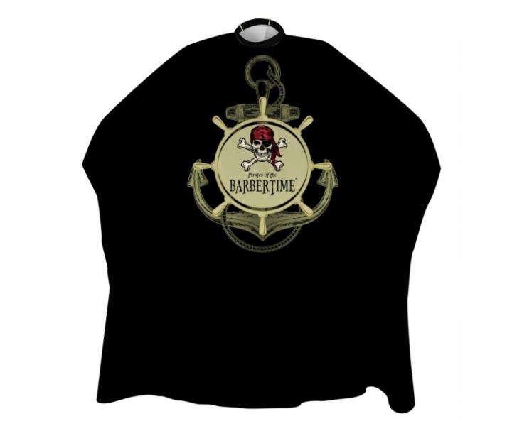 Pnska pltenka na strihanie vlasov a fzov Pirates of the Barbertime Crystal Barber Cape - ierna