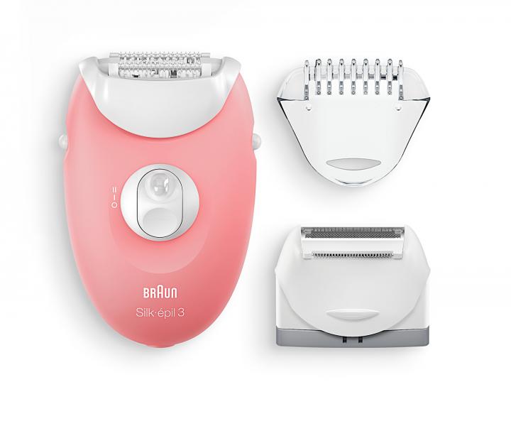 D�msky epil�tor Braun Silk-�pil 3 3-440 - ru�ovo-biely