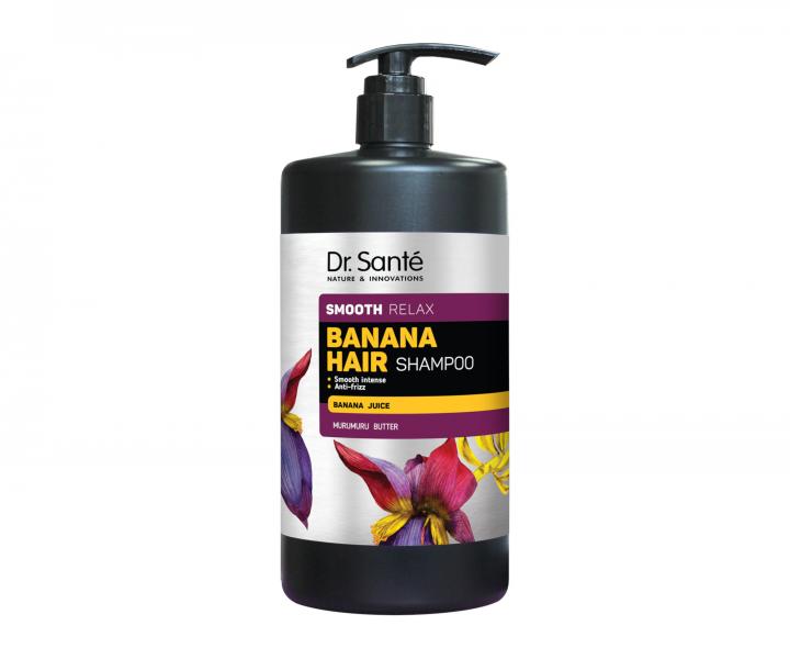 ampon pre vyhladenie vlasov Dr. Sant Smooth Relax Banana Hair Shampoo - 1000 ml