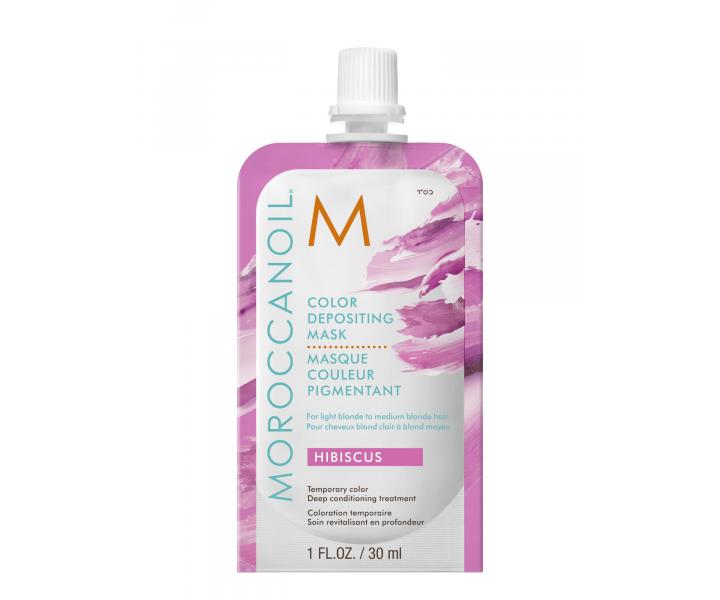 Tnujca maska na vlasy Moroccanoil Color Depositing - Hibiscus, 30 ml
