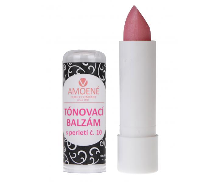T�novacie balzam na pery s perle�ou Amoena, ru�ov� n�dych �. 10 - 4,2 g