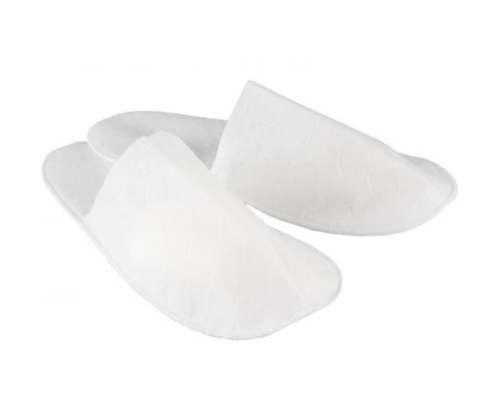 Pantofle Exra Eko-Higiena z netkanej textlie - biele