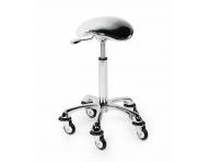 Taburet na kolieskach Sibel Eccentric - strieborn