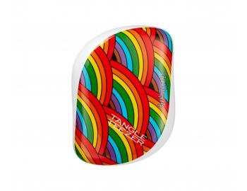 Kefa na rozesvanie vlasov Tangle Teezer Compact Rainbow Galore - bielo-erven
