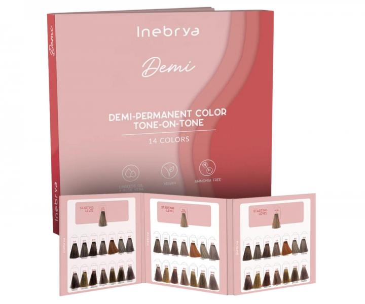 Vlasov� vzorkovn�k farieb Inebrya Demi-Permanent Color Tone-On-Tone