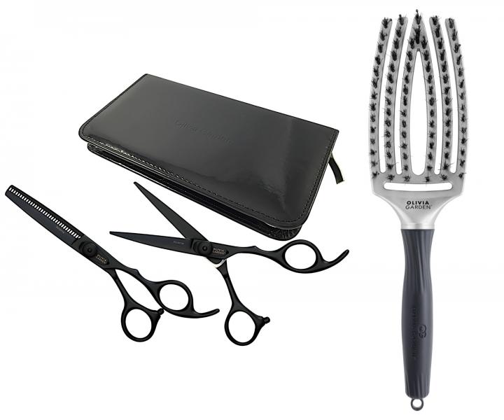 Sada no�n�c 5,75 "a 6,35" Olivia Garden Xtreme Matt Black Edition + kefa zadarmo