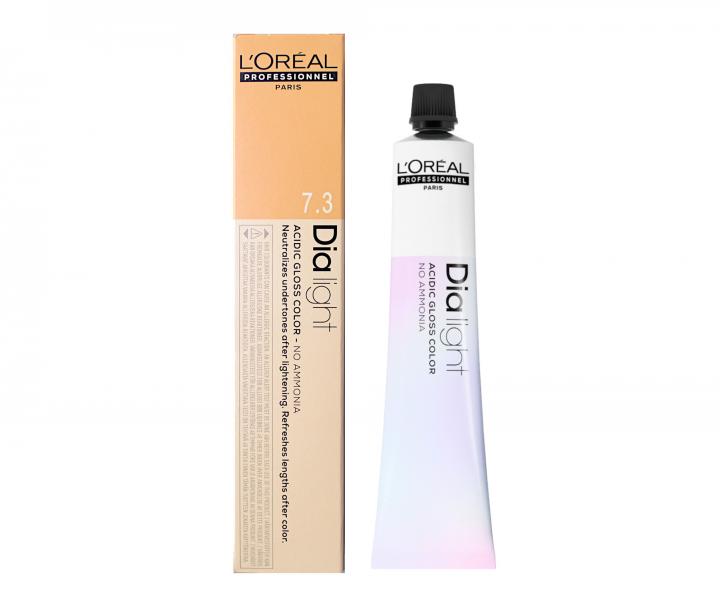 Preliv na vlasy Loral Dialight 50 ml - odtie 7.3 zlat blond