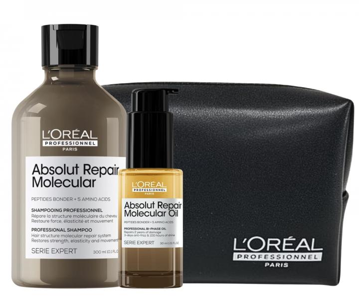 Sada pre po�koden� vlasy Lor�al Professionnel Serie Expert Absolut Repair Molecular + ta�ti�ka zadarmo